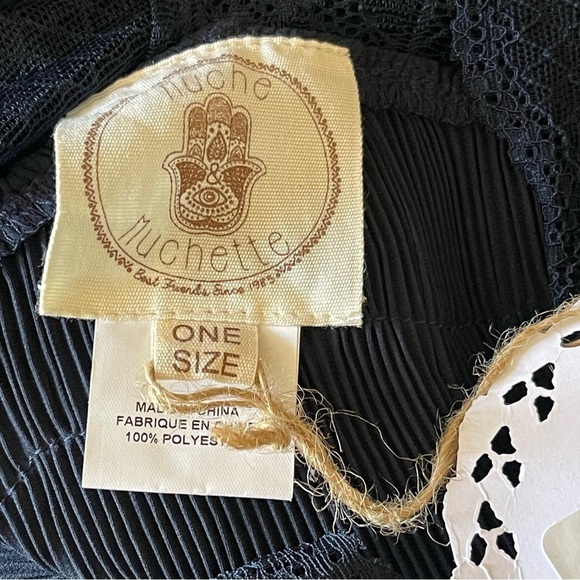 Muche et Muchette Women’s Racerback Pleated Accordion Tank Cami One Size Lace - Picture 7 of 7